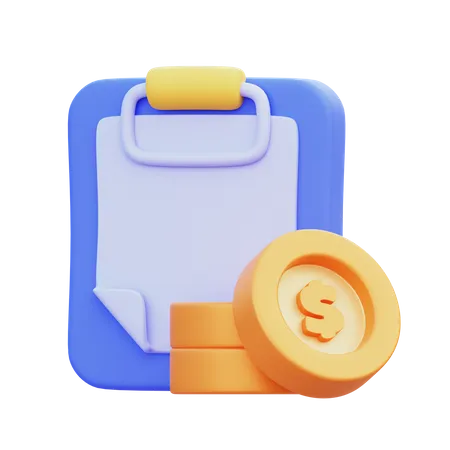 Money Document  3D Icon