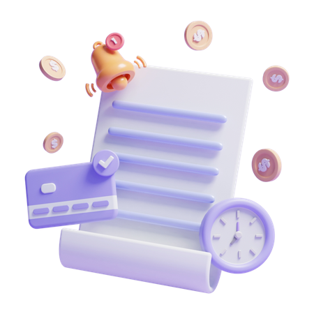 Money Document  3D Icon