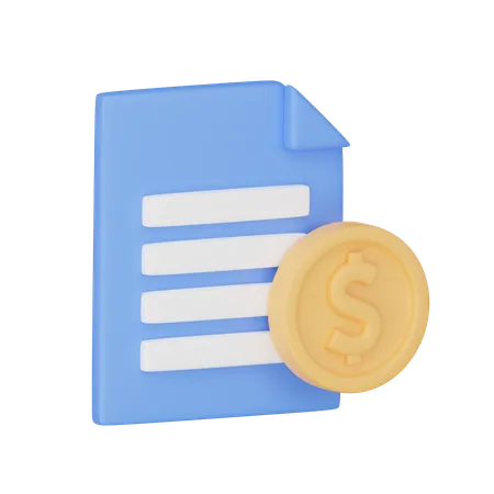 3 D Illustration Of Financial Report 3D Icon