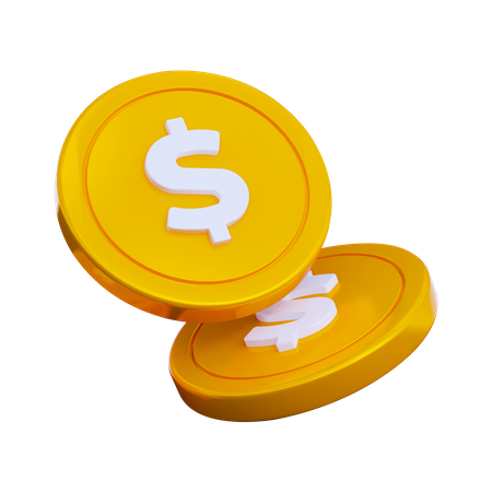 Money Dollar Coin  3D Icon