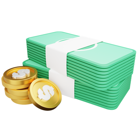 Money Dollar Coin  3D Icon