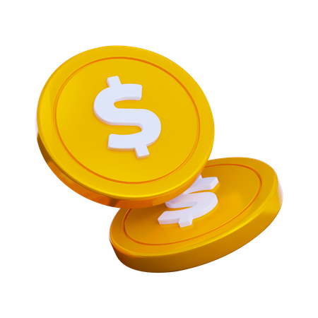 Money Dollar Coin  3D Icon