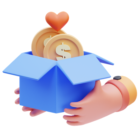 Money Donation  3D Icon