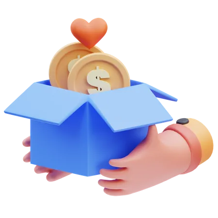 Money Donation  3D Icon