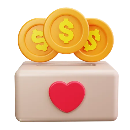 Money donation  3D Icon