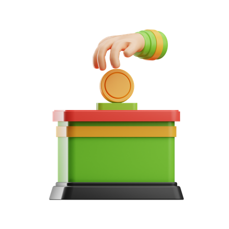 Money donation  3D Icon