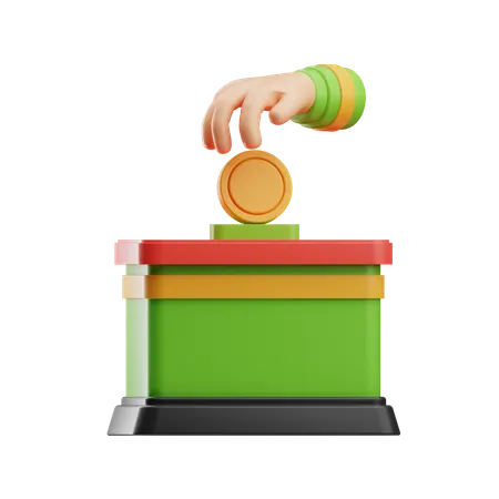 Money donation  3D Icon