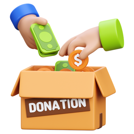 Money Donation  3D Icon