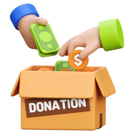 Money Donation  3D Icon