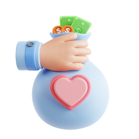 Money Donation  3D Icon