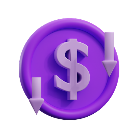 Money Down  3D Icon