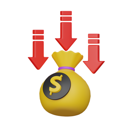 Money Down  3D Icon