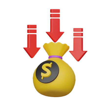 Decrease Cash Flow 3 D Icon 3D Icon