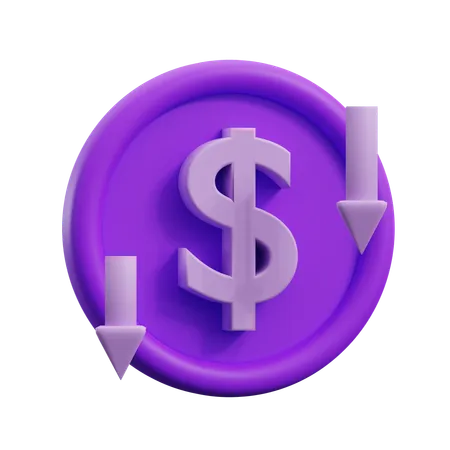 Money Down  3D Icon