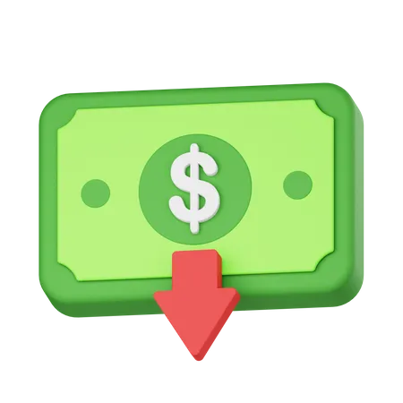 Money Down  3D Icon