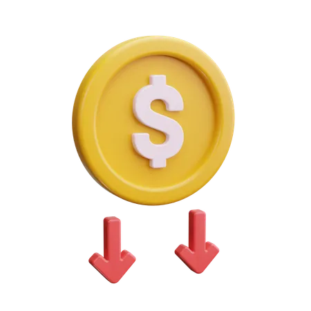 Money Down  3D Icon