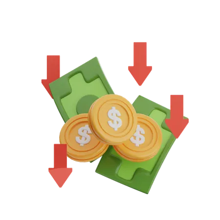 Money Down  3D Icon