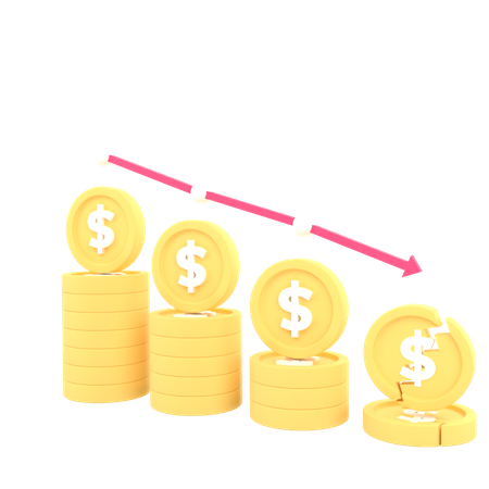 Money Down  3D Icon