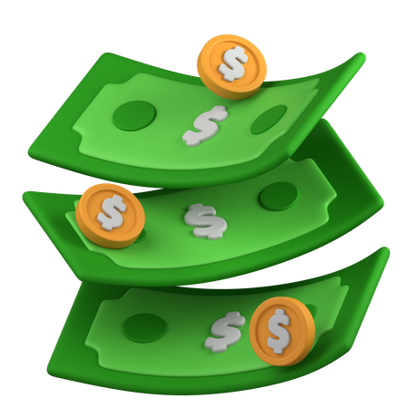 Money dropping  3D Icon