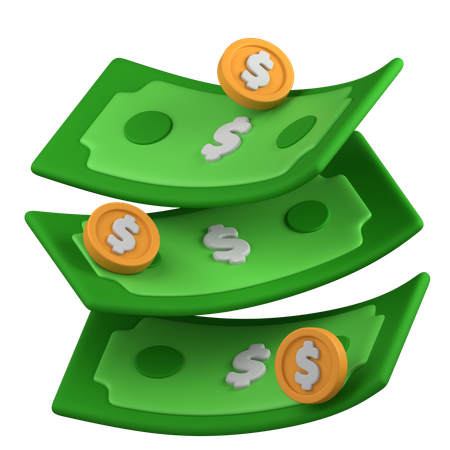 Money dropping  3D Icon