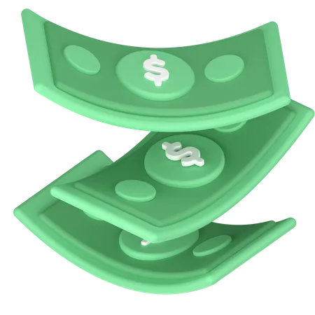 Money dropping  3D Icon