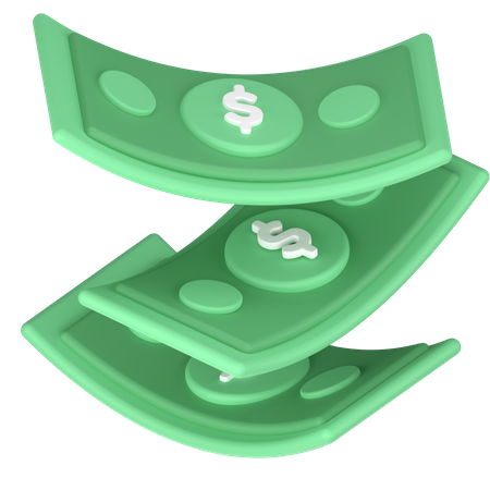 Money dropping  3D Icon
