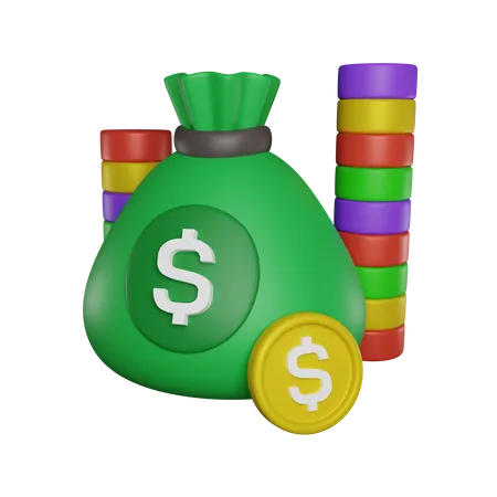 Money Earnings  3D Icon