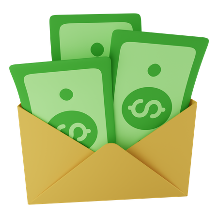 Money Email 3D Icon