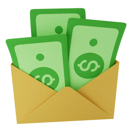 Money Email 3D Icon