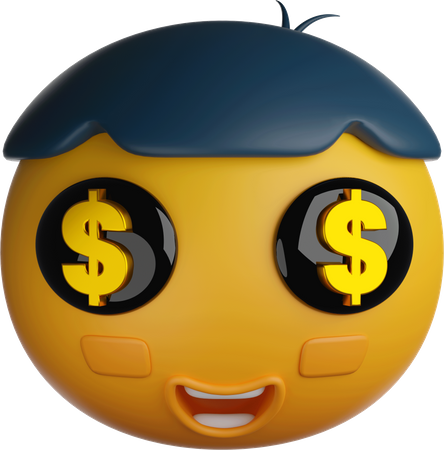 Heart Eyes Emoji Emoji 3D Icon download in PNG, OBJ or Blend format