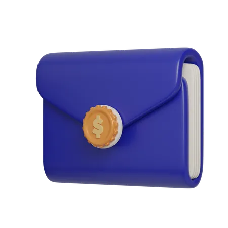 An Envelope With A Dollar Financial Mail 3 D Icon Financial And Banking 3 D Illustration 3D Icon