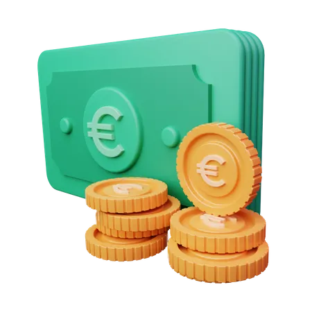 Money Euros  3D Icon