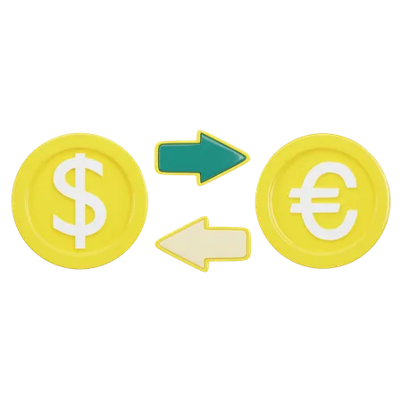 Money Exchange 3 D 3D Icon