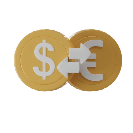 3 D Money Coin Transfer With Concept Of Finance And Investment 3D Icon
