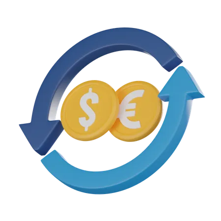 International Transactions With This Captivating Money Exchange Symbol Versatile Icon For Representing Global Trade Currency Conversion And Financial Services 3 D Render Illustration 3D Icon