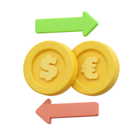 Money Currency Exchange 3D Icon