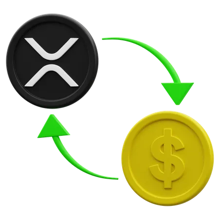 XRP Cryptocurrency 3D Icon