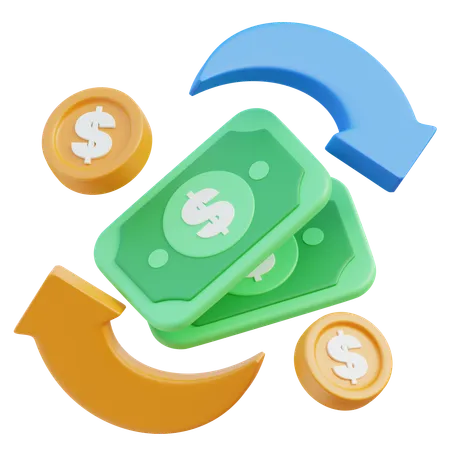 Money Exchange Finance 3D Icon