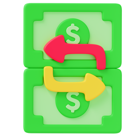 돈 교환  3D Icon