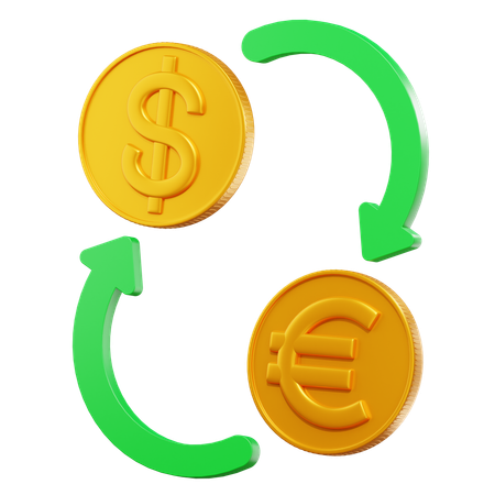 돈 교환  3D Icon