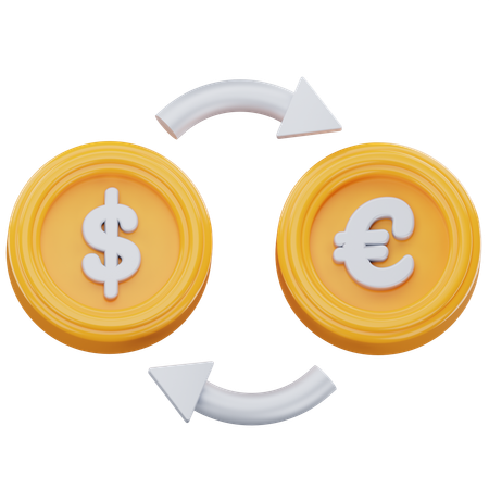 돈 교환  3D Icon