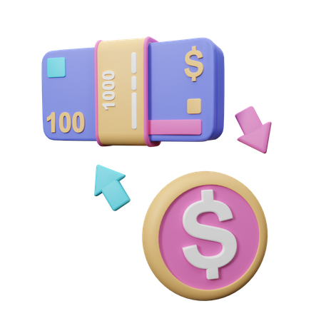 Money exchange  3D Icon