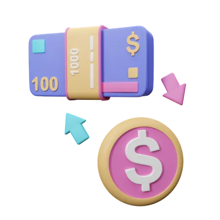 Money exchange  3D Icon