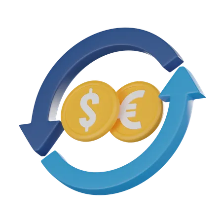 Money Exchange  3D Icon