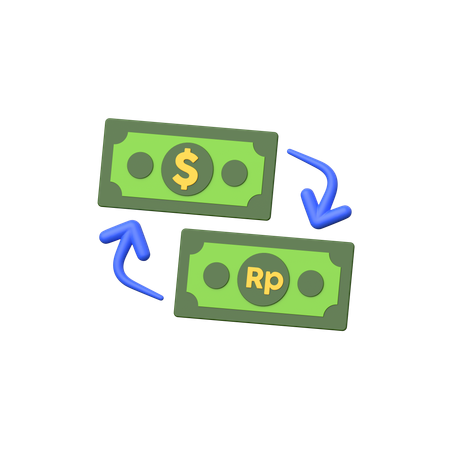 Money Exchange  3D Icon