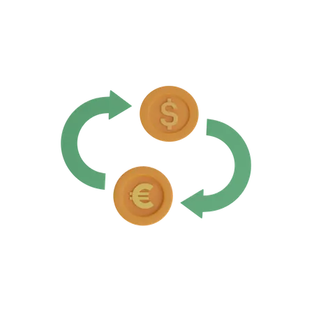 Money Exchange  3D Icon