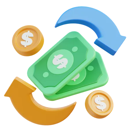 Money Exchange  3D Icon