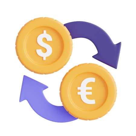 Money Exchange  3D Icon