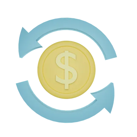 Money Exchange  3D Icon