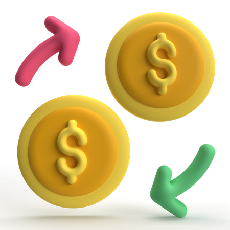 Money Exchange  3D Icon